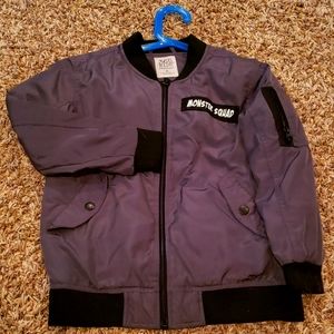 Grey Bomber Style Jacket